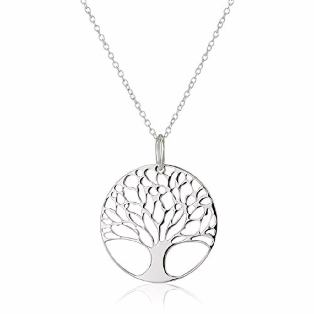 NEW Tree of life Charm filigree Necklace SS 925